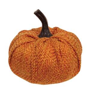 Orange Burlap Pumpkins 2.25", 4/Pack RJAF2010;