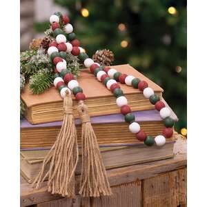 Holiday Multi-Color Beaded Garland w/Tassels, 48"