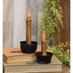 Old Black Metal Taper Bowl