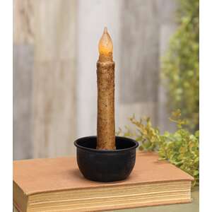 Old Black Metal Taper Bowl