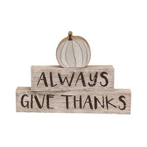 Always Give Thanks Pumpkin Blocks, 3/Set 36312;