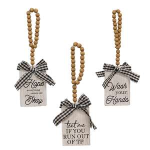 Live, Laugh, Poop Door Ornament, 3 Asstd. 36372;