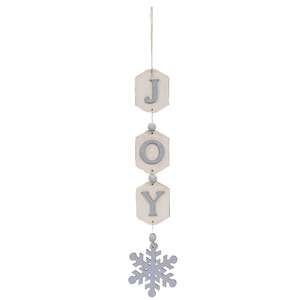 Joy Wooden Tag & Snowflake Garland 36497;