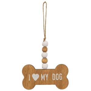 Dog Mom Beaded Bone Ornament, 3 Asstd. 36783;