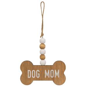 Dog Mom Beaded Bone Ornament, 3 Asstd. 36783;