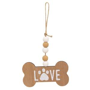 Good Dog Beaded Bone Ornament, 3 Asstd. 36784;