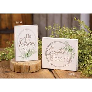 Easter Blessings Wooden Block