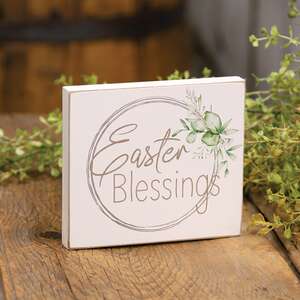 Easter Blessings Wooden Block