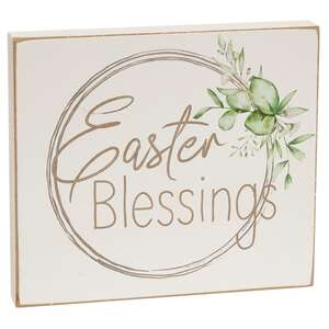Easter Blessings Wooden Block
