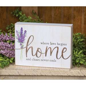 Where Love Begins Box Sign