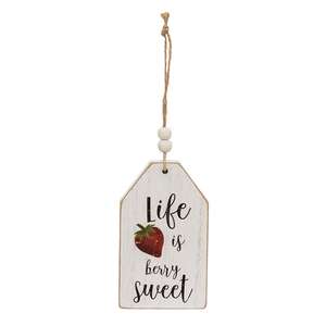 Summer Fruit Distressed Wooden Tag Ornaments, 3/Set 36864;