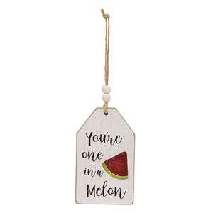 Summer Fruit Distressed Wooden Tag Ornaments, 3/Set 36864;