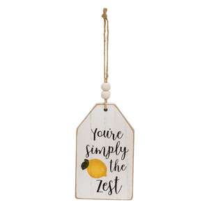Summer Fruit Distressed Wooden Tag Ornaments, 3/Set 36864;