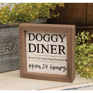 Doggie Diner Framed Sign