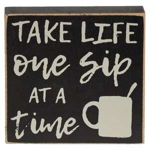 One Sip at a Time Square Block, 2 Asstd.