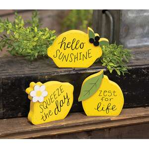 Lemon Sayings Chunky Sitter, 3 Asstd.