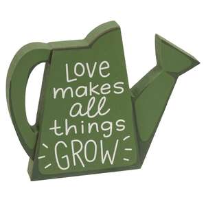 Watering Can Wooden Sitter, 3 Asstd.