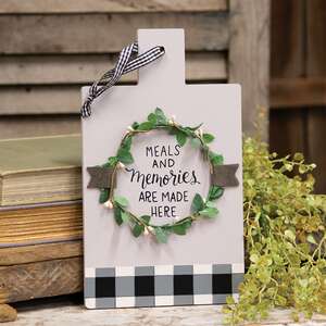 Meals and Memories Cutting Board Sign