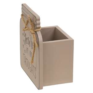 You're In My Thoughts Wooden Mason Jar Vase