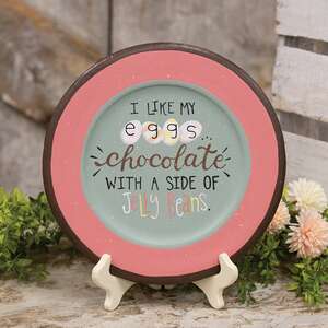 I Like My Eggs Chocolate Plate