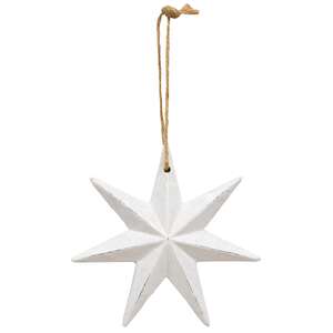Distressed Wooden Moravian Star Ornament, 2 Asstd.