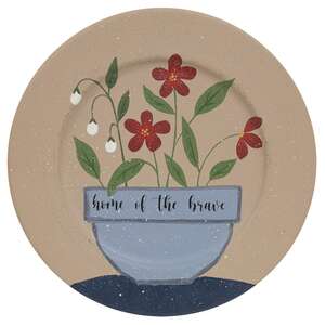 Land of the Free Flowers Plate, 2 Asstd.