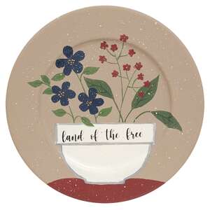 Land of the Free Flowers Plate, 2 Asstd.