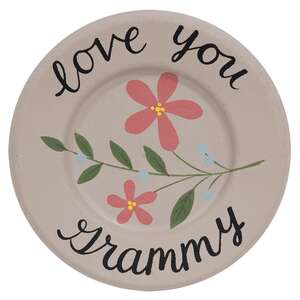 Grandma Love Mini Floral Plate, 5 Asstd.