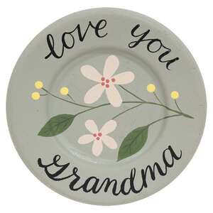 Grandma Love Mini Floral Plate, 5 Asstd.