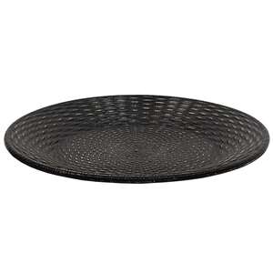 Antiqued Black Basket Weave Plate - 15.5"