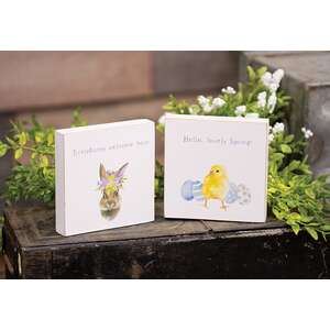 Everybunny Welcome Square Block, 2 Asstd.