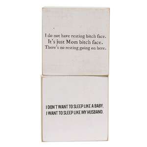 Sleep Like a Baby Square Block, 2 Asstd. 37008;