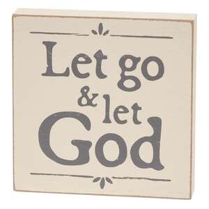 Let Go & Let God Square Block, 3 Asstd.