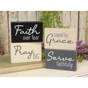 Saved By Grace Block, 4 Asstd.