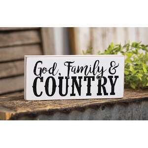 God, Family & Country Block