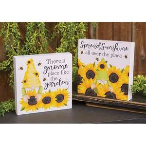 Gnome Place Like the Garden Box Sign, 2 Asstd.