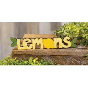 Lemons Wooden Word Cutout Sitter