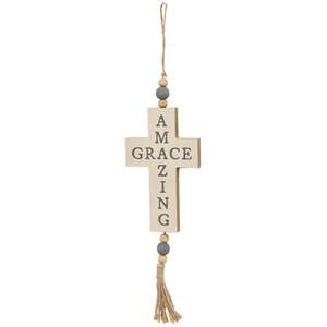 Amazing Grace Beaded Cross Ornament