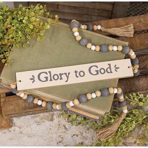 Glory to God Beaded Garland Sign