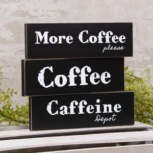 More Coffee Please Block, 3 Asstd.