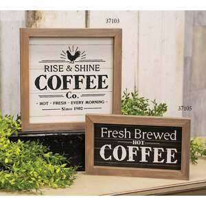 Fresh Brewed Hot Coffee Sign