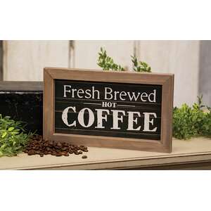 Fresh Brewed Hot Coffee Sign