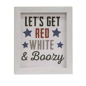 Red White & Boozy Framed Sign 37118;