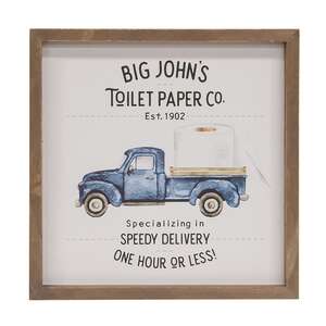 Big John's Toilet Paper Co. Framed Sign 37137;