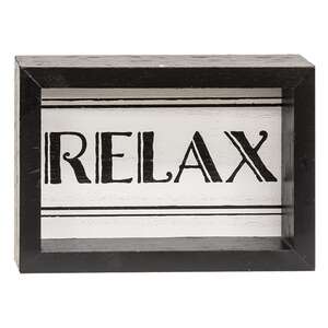 Black & White Bath Words Box Sign, 3 Asstd. 37143;