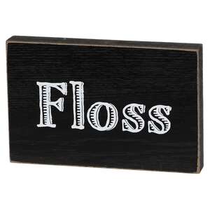 Bathroom Words Block Sign, 4 Asstd.