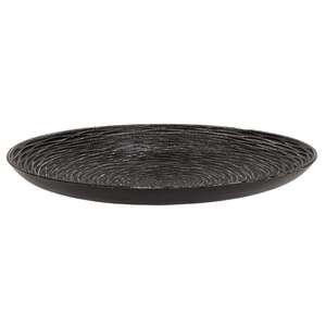 Antiqued Black Woven Look Spiral Plate
