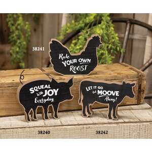 Squeal With Joy Wooden Piggy Sitter