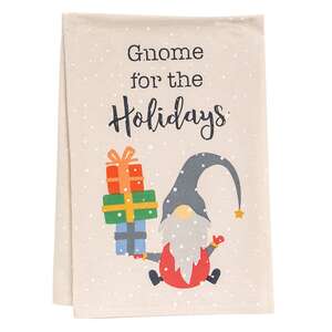Gnome for the Holidays Dish Towel