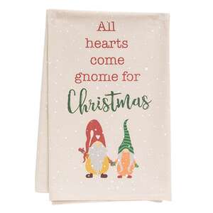 All Hearts Come Gnome Dish Towel,